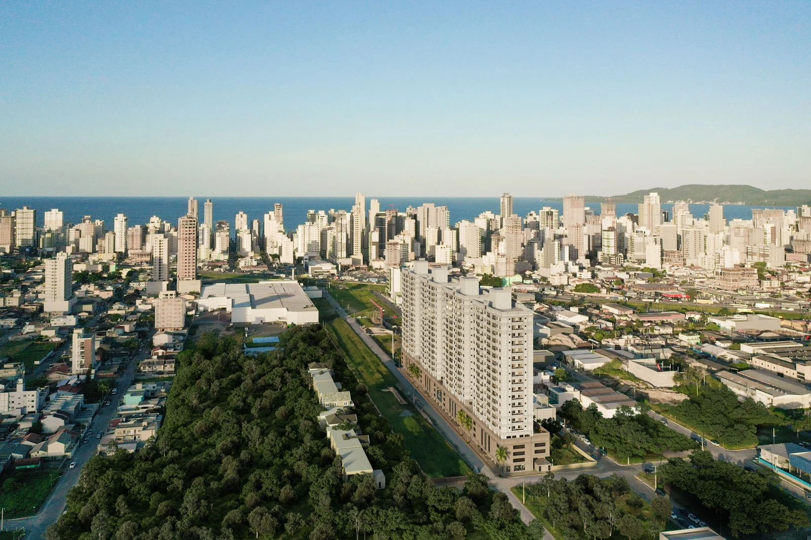 Vista do empreendimento e da região